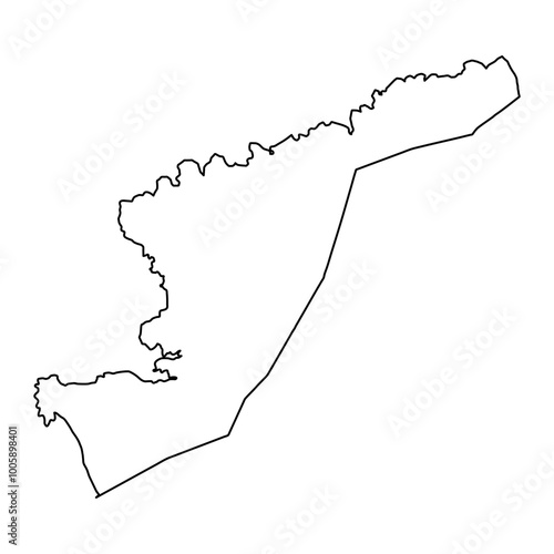 Bahawalnagar district map, administrative division of Pakistan. Vector illustration. photo