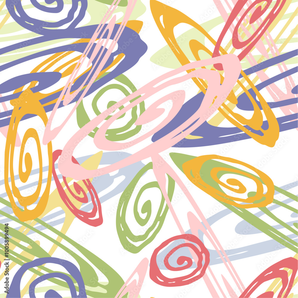 pattern with circles, funny and colorful elements, hand dawn, interesting new style pattern with circles, funny and colorful elements, hand dawn, interesting new style
