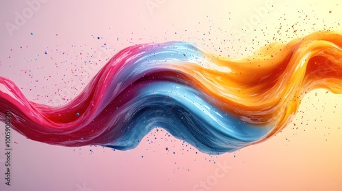 Abstract Colorful Liquid Swirl