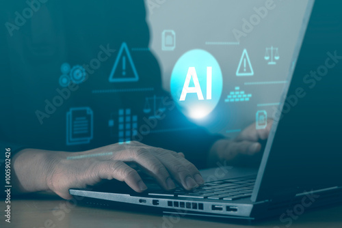 AI legal and ethical concepts. Artificial intelligence legal standards and policies.