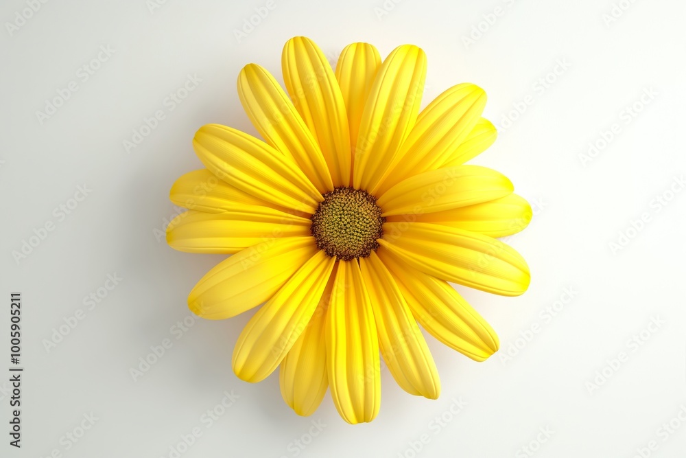 Yellow flower with a white background. The flower is the main focus of the image. The yellow color of the flower is bright and cheerful, and it stands out against the white background Yellow flower with a white background. The flower is the main focus of the image. The yellow color of the flower is bright and cheerful, and it stands out against the white background