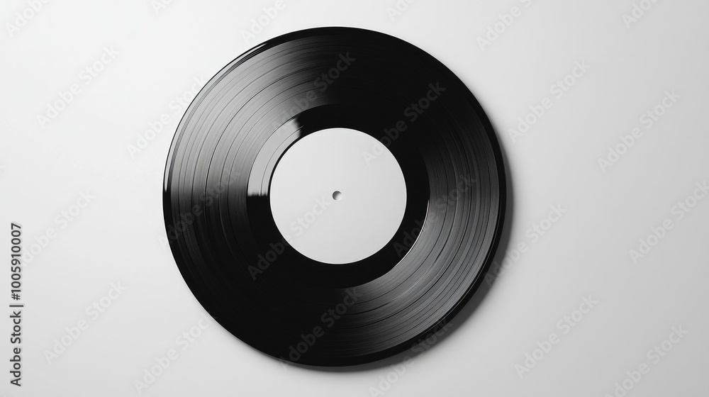 A minimalist image of a black vinyl record with a blank white label, set against a clean, neutral background. A minimalist image of a black vinyl record with a blank white label, set against a clean, neutral background.