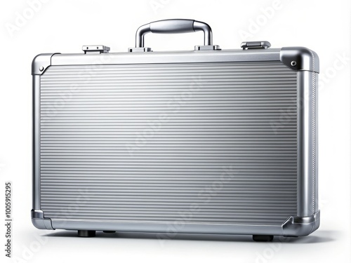 Durable Aluminum Safety Metal Briefcase Isolated for Secure Storage, Business Travel, and Document Protection Solutions