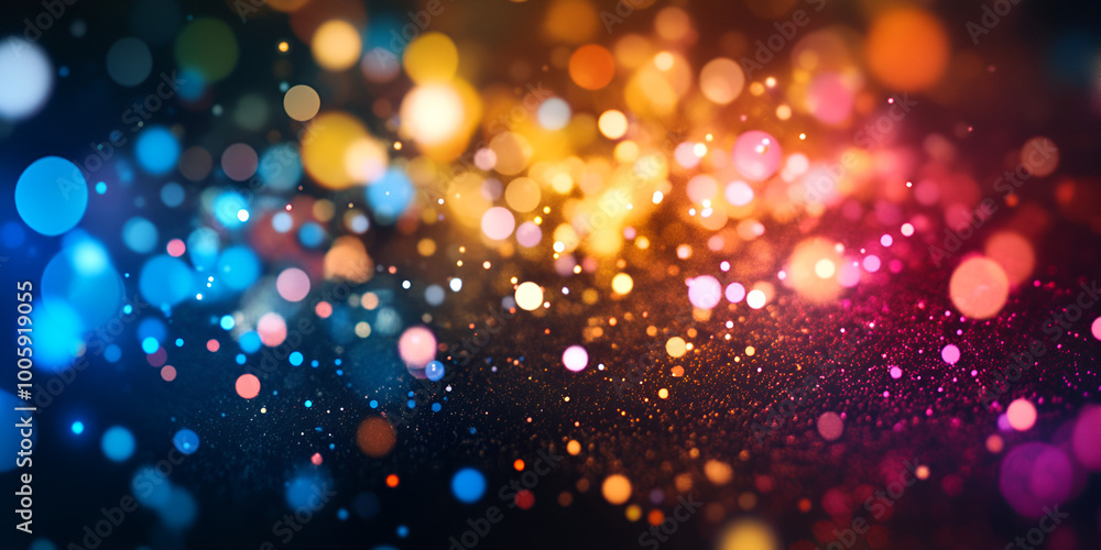 Cosmic Light Spectrum: Vivid Bokeh Effect in Dark Space Cosmic Light Spectrum: Vivid Bokeh Effect in Dark Space