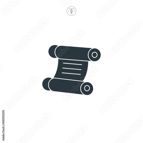 Torah scroll icon symbol vector illustration isolated on white background