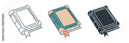 Book of Spells icon symbol vector illustration isolated on white background