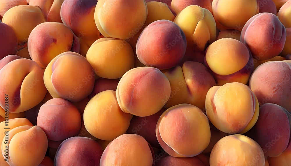 Peach fruits on background 