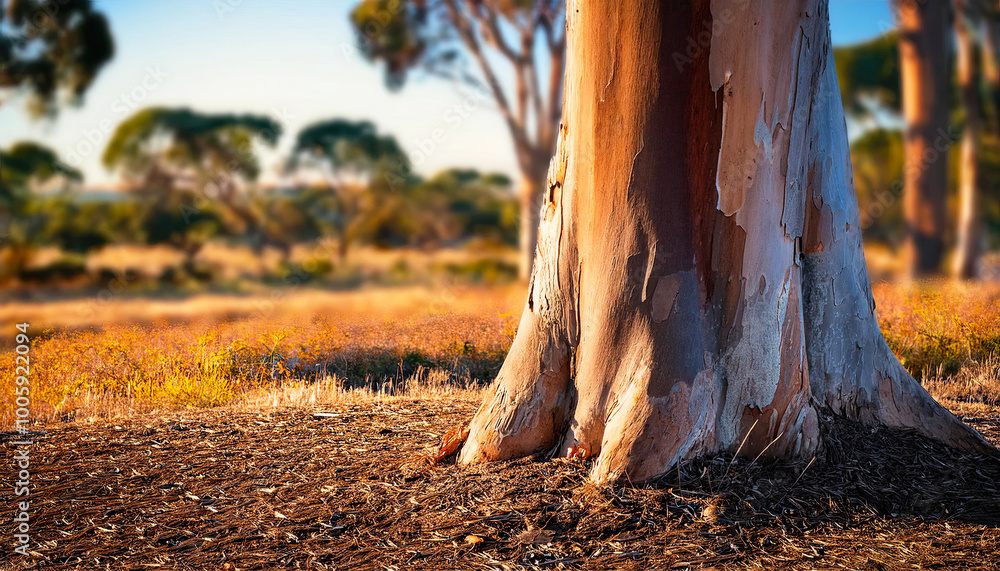 Fototapeta premium Trees in the forest trunk close up