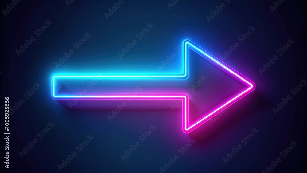 Glowing neon arrow pointer on dark background, neon, glowing, arrow, pointer, dark, background, colorful Glowing neon arrow pointer on dark background, neon, glowing, arrow, pointer, dark, background, colorful