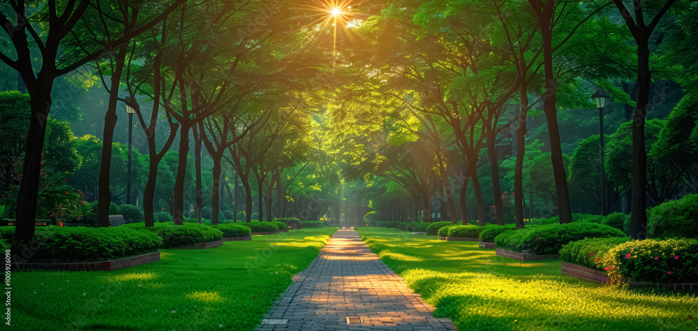 Obraz premium Green environment and trees, Eco-friendly design