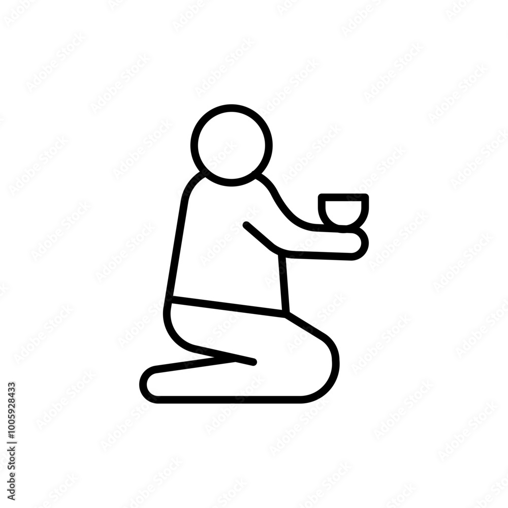 Poverty outline icons, minimalist vector illustration ,simple transparent graphic element .Isolated on white background Poverty outline icons, minimalist vector illustration ,simple transparent graphic element .Isolated on white background