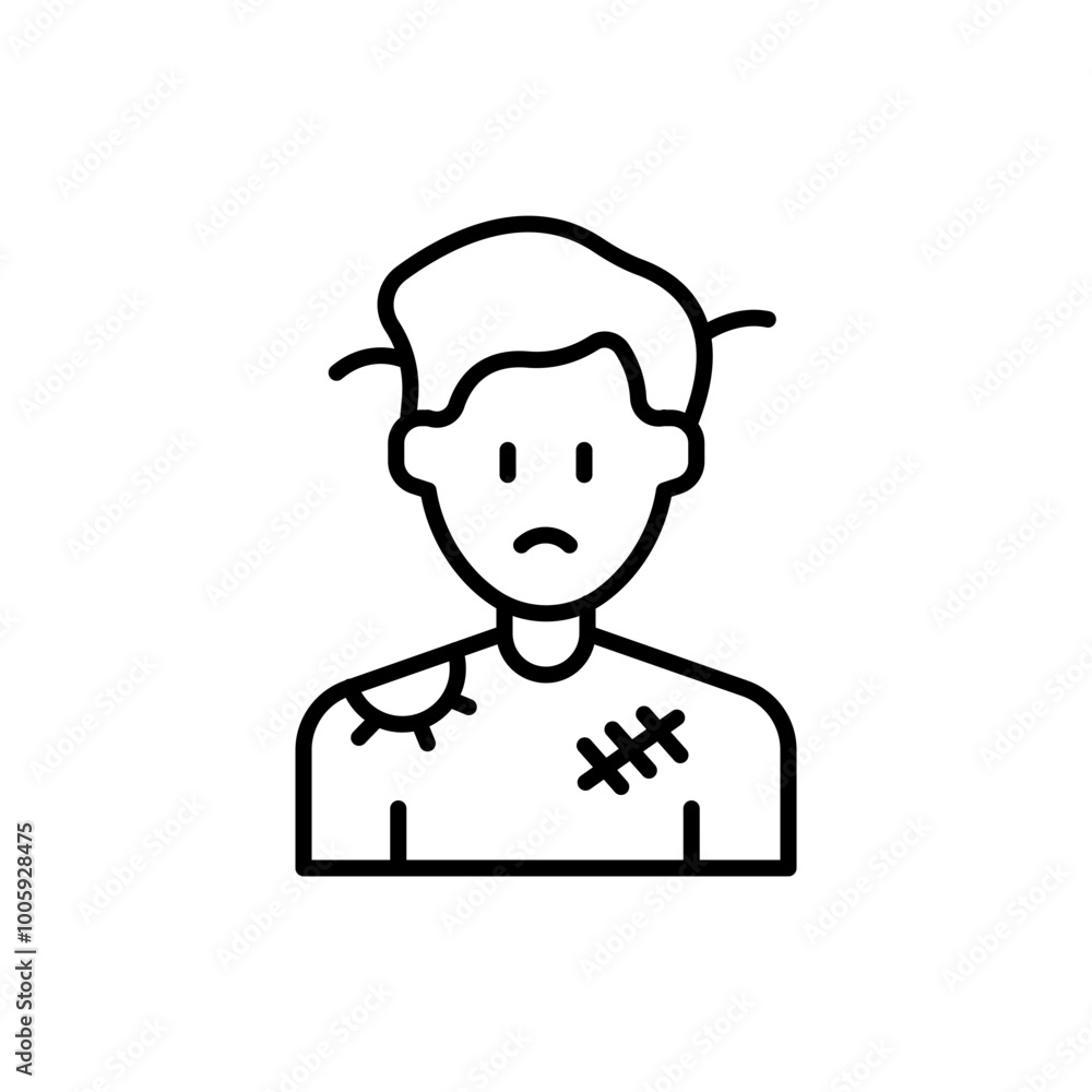 Homeless man outline icons, minimalist vector illustration ,simple transparent graphic element .Isolated on white background Homeless man outline icons, minimalist vector illustration ,simple transparent graphic element .Isolated on white background