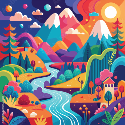 landscape with fishes
