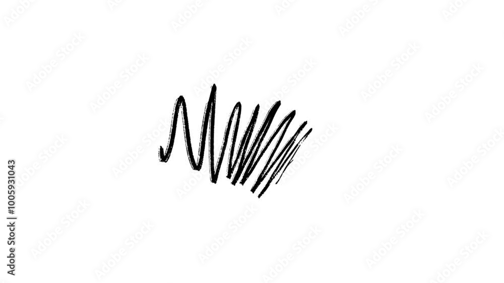 Scribble or doodle on white background animation video Scribble or doodle on white background animation video