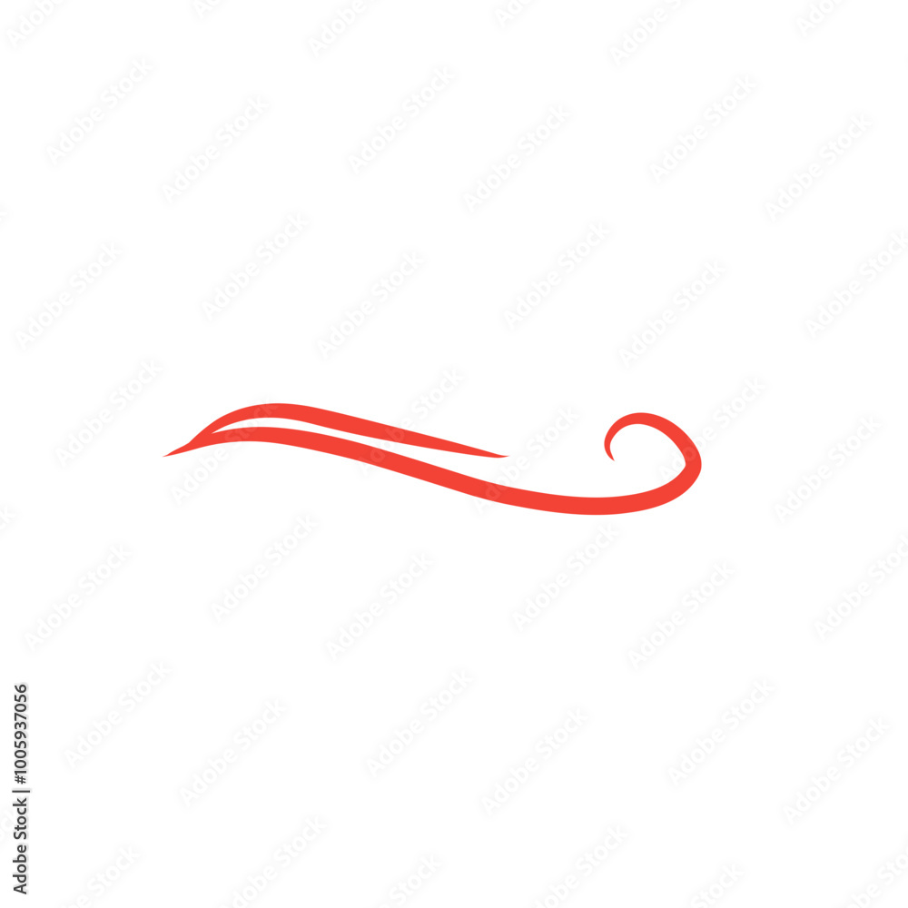 red swish line element red swish line element
