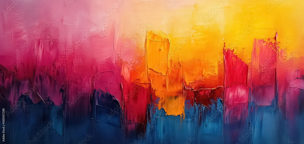 Abstract oil painting on canvas Abstract oil painting on canvas