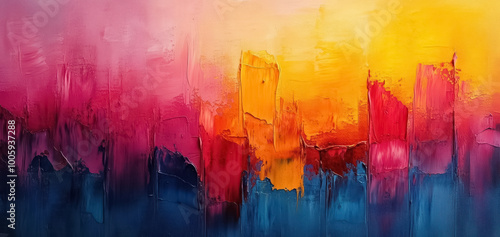 Abstract oil painting on canvas