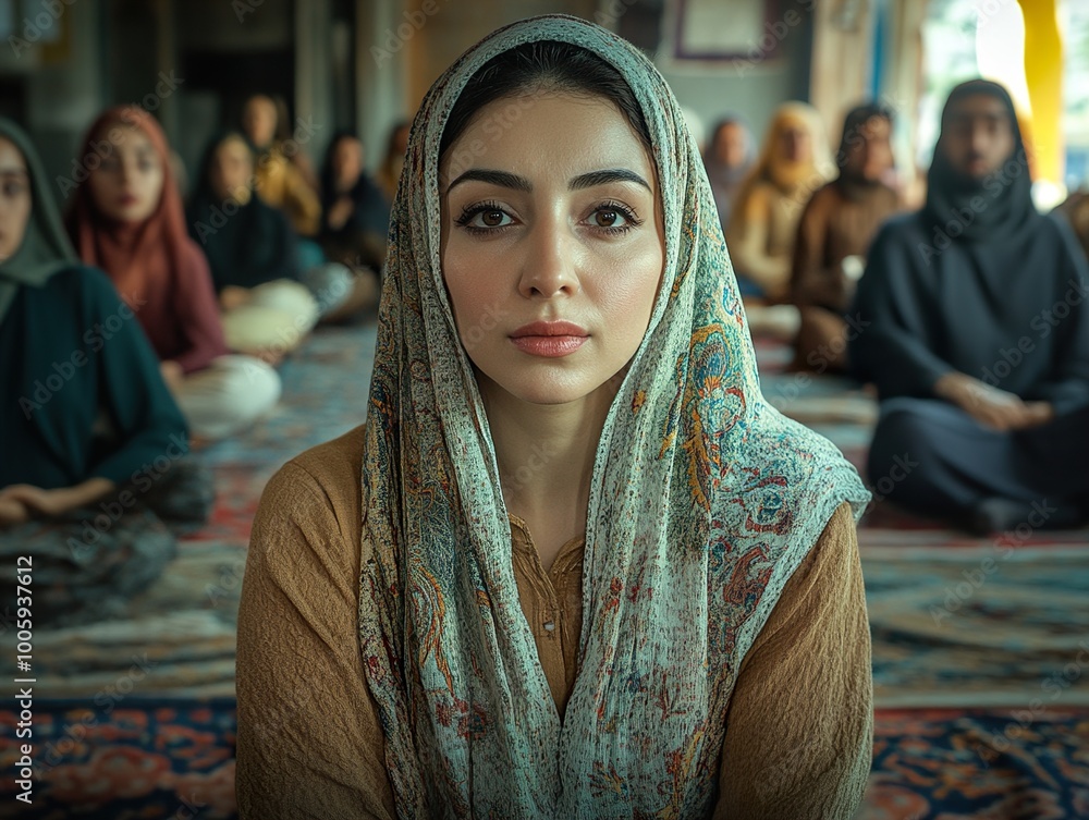 Woman in Hijab Praying: A Moment of Faith and Serenity Woman in Hijab Praying: A Moment of Faith and Serenity