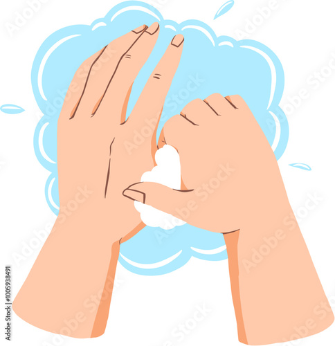 Cleaning Thumbs Illustration