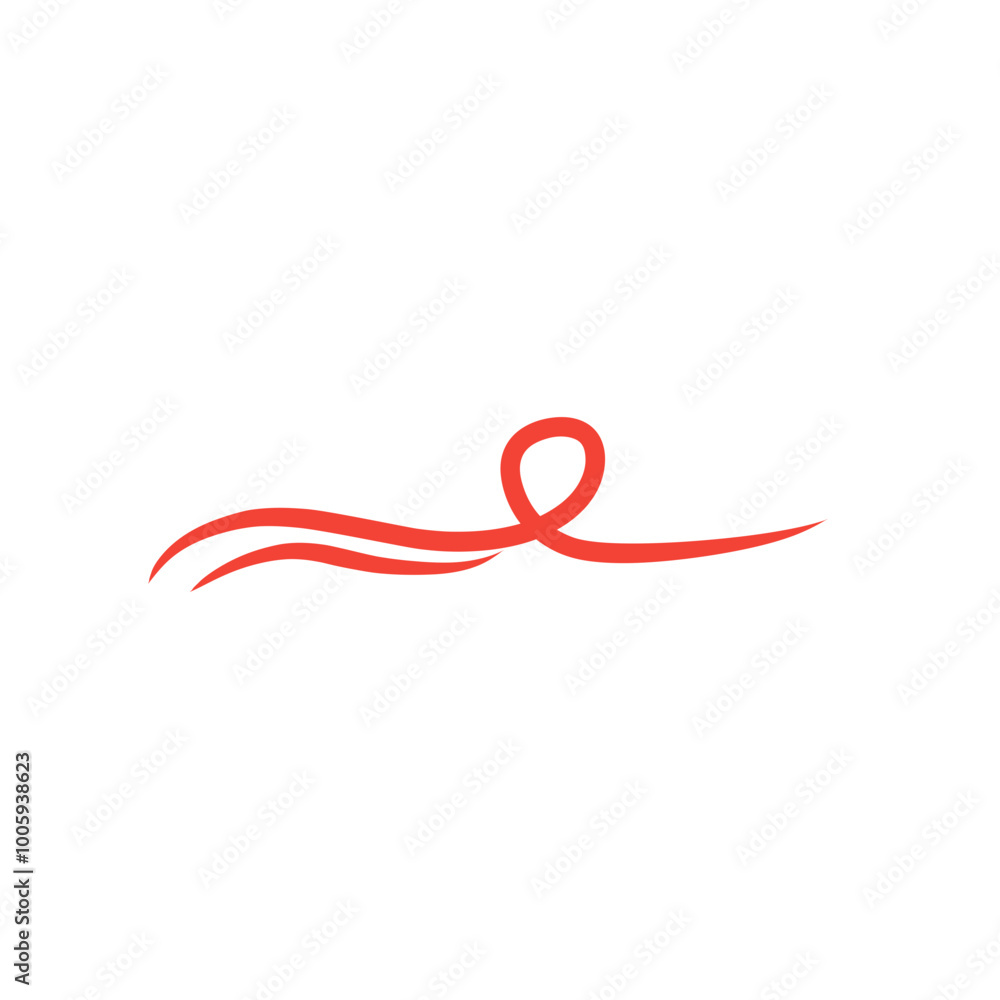 red swish line element red swish line element