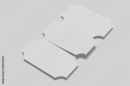 Blank coupon on gray background