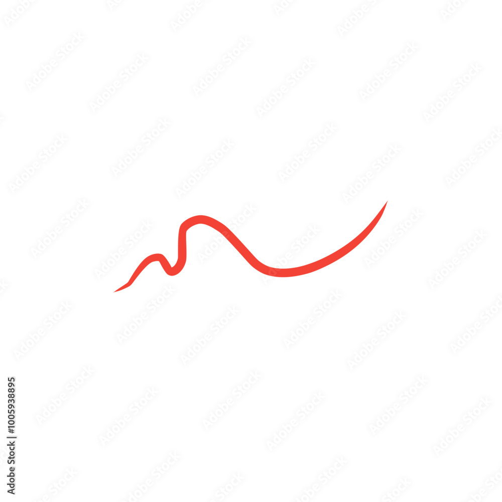 red swish line element