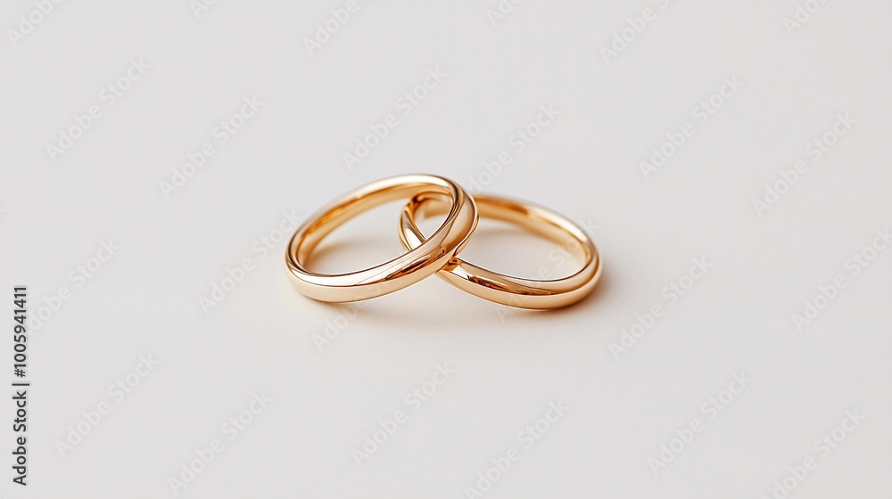 Gold wedding rings intertwined, symbolizing love and commitment, gold wedding rings, eternal love Gold wedding rings intertwined, symbolizing love and commitment, gold wedding rings, eternal love