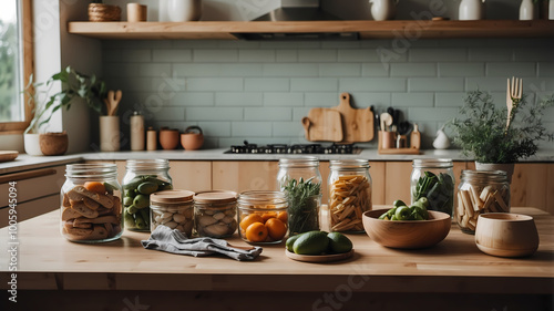 A well-built kitchen with neat arrangement 