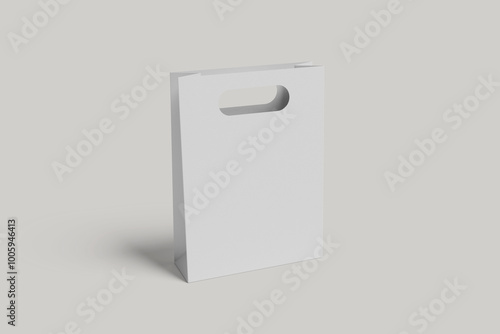 blank shopping paper bag isolated on a white background