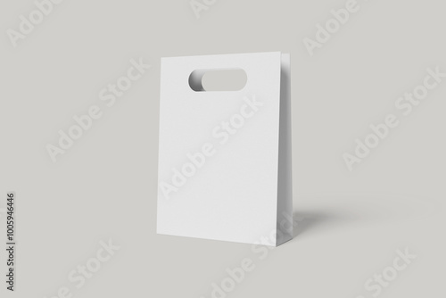 blank shopping paper bag isolated on a white background