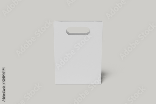 blank shopping paper bag isolated on a white background