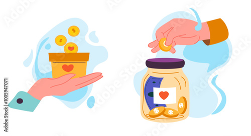 Cash Donation and Savings Jar