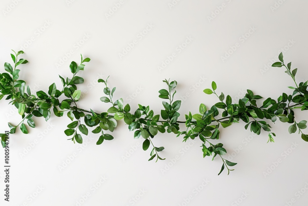 Lush Christmas garland with red berries and green pine on a clean white background... Lush Christmas garland with red berries and green pine on a clean white background...