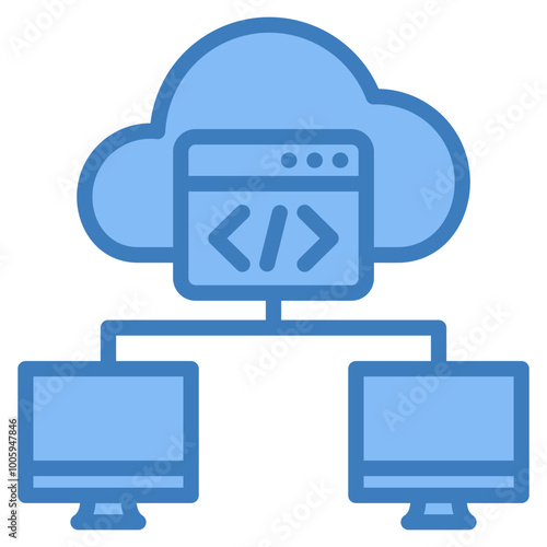 Infrastructure As Code Icon Element For Design