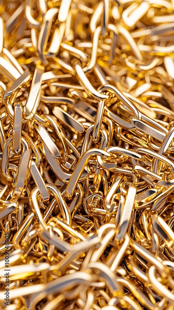 Gold chains intertwined in a heap, representing wealth and fashion, gold chains, luxury accessories Gold chains intertwined in a heap, representing wealth and fashion, gold chains, luxury accessories