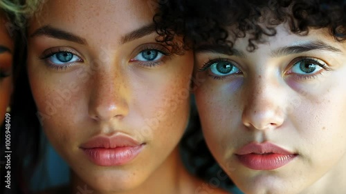 Wallpaper Mural Close-Up Portrait of Three Women with Different Skin Tones Torontodigital.ca