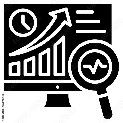 Monitoring Icon Element For Design