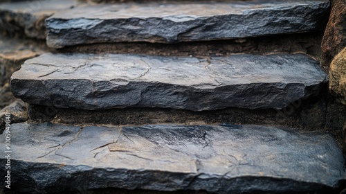 Close-up of stone steps showcasing natural textures and patterns.