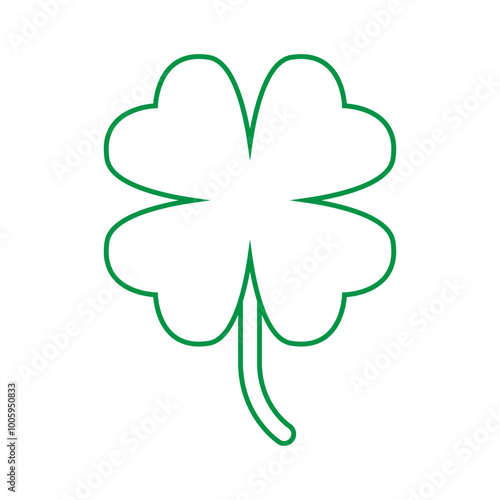 Shamrock icon vector. Clover illustration sign. St Patricks Day symbol or logo.