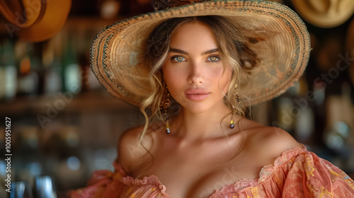 A saloon girl from the Wild West