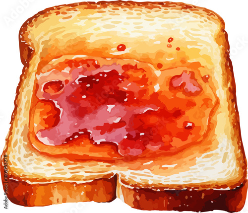 Slice of bread with jam