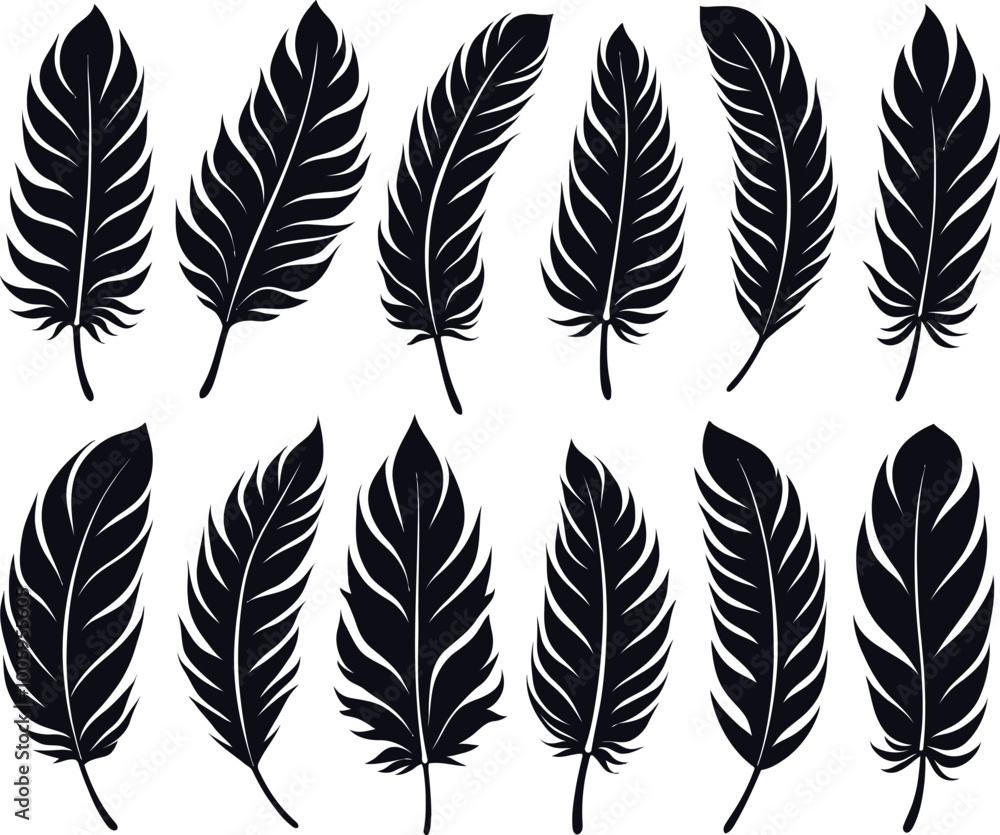 feather vector silhouette images art illustration feather vector silhouette images art illustration