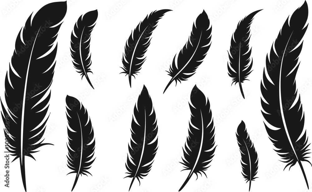 feather vector silhouette images art illustration feather vector silhouette images art illustration