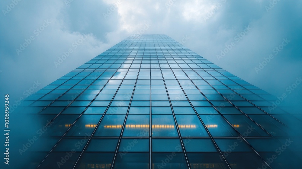 Glass Building Looking Upward Glass Building Looking Upward