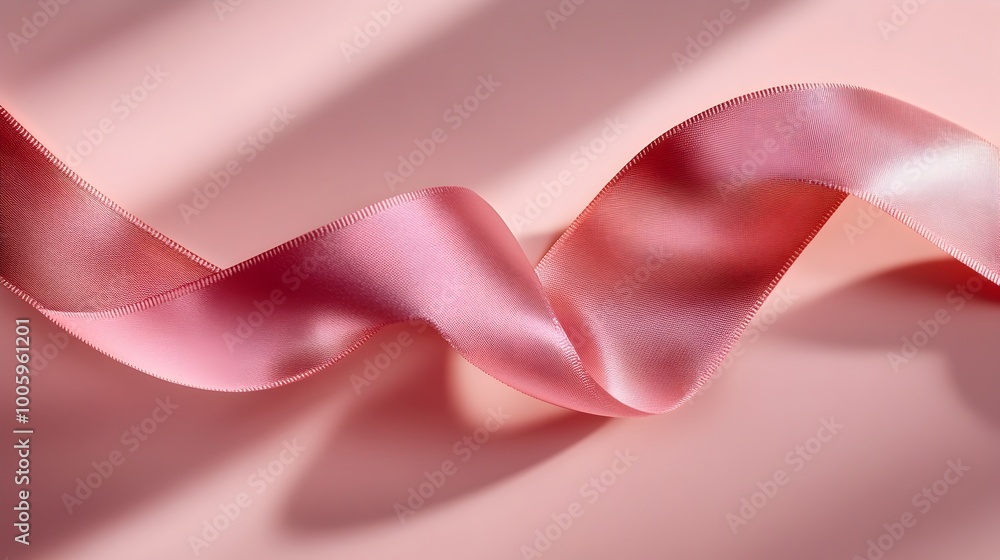 A slender rosy hued ribbon gracefully draped its faint shadow conveying the quiet fortitude and resilience of cancer survivors This elegant A slender rosy hued ribbon gracefully draped its faint shadow conveying the quiet fortitude and resilience of cancer survivors This elegant