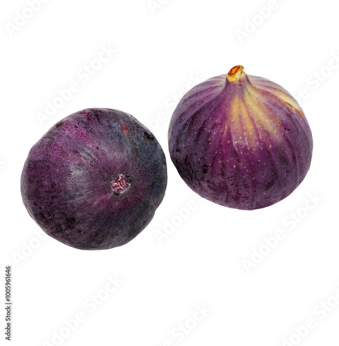 Ripe figs isolated on a transparent background