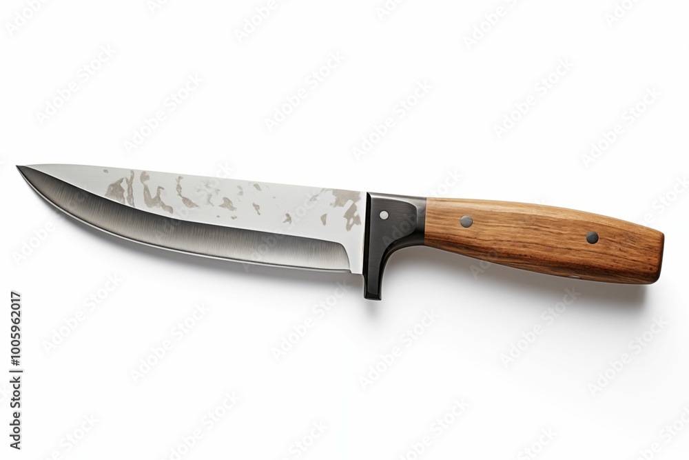 Fototapeta premium Chef's knife isolated on white background. Generative ai