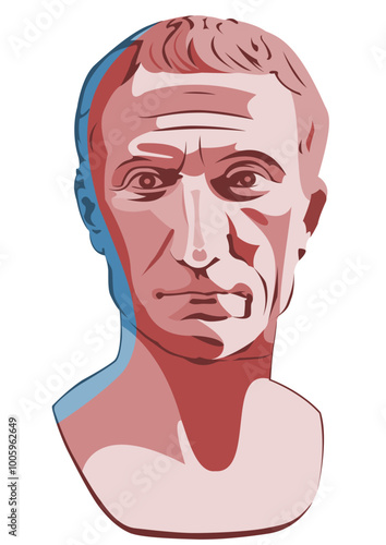 Vector image of Julius Caesar