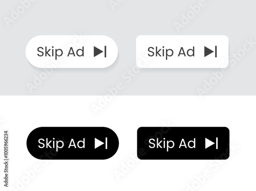skip ad button design vector
skip advertisement vector ui button
