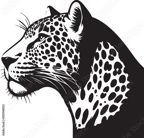 Vector Leopard Icon - Representing Hunter and Bravery.